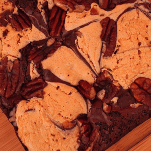 Brookie with Pecan Nut