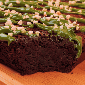 Matcha Almond Brownies
